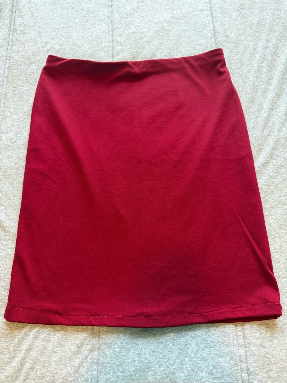 89th & Madison Deep Burgundy Pencil Skirt